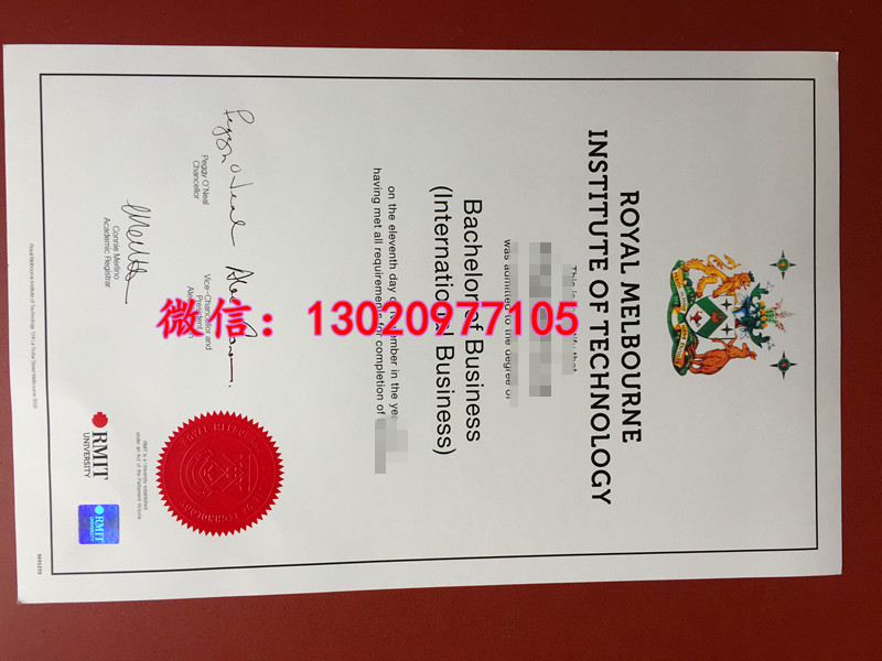 墨尔本理工大学毕业证激凸如此耀眼，文凭排版如此专业